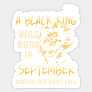 A Black King September Sticker